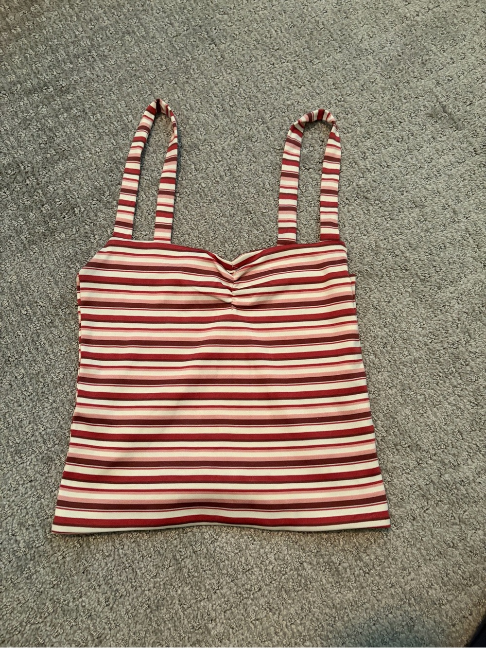 Edikted Red and Cream Striped Camisole